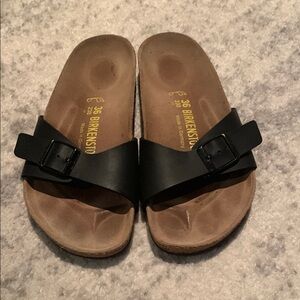 Birkenstock Black Single-Strap Sandals